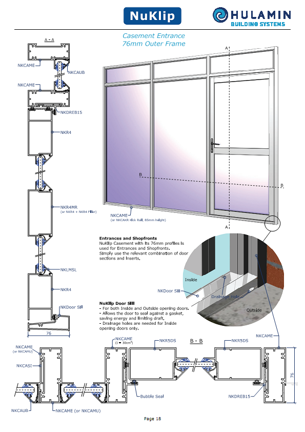 Entrance Aluminium Door with Side & Top Lights | Aluminium Windows